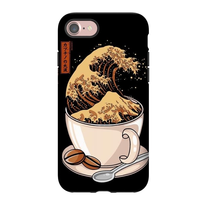 iPhone 7 StrongFit The Great Wave of Cappuccino by LM2Kone