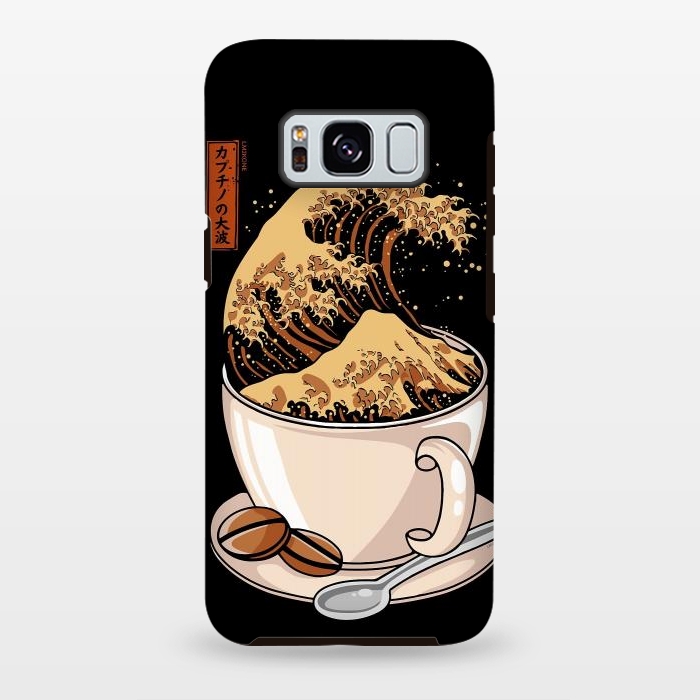 Galaxy S8 plus StrongFit The Great Wave of Cappuccino by LM2Kone