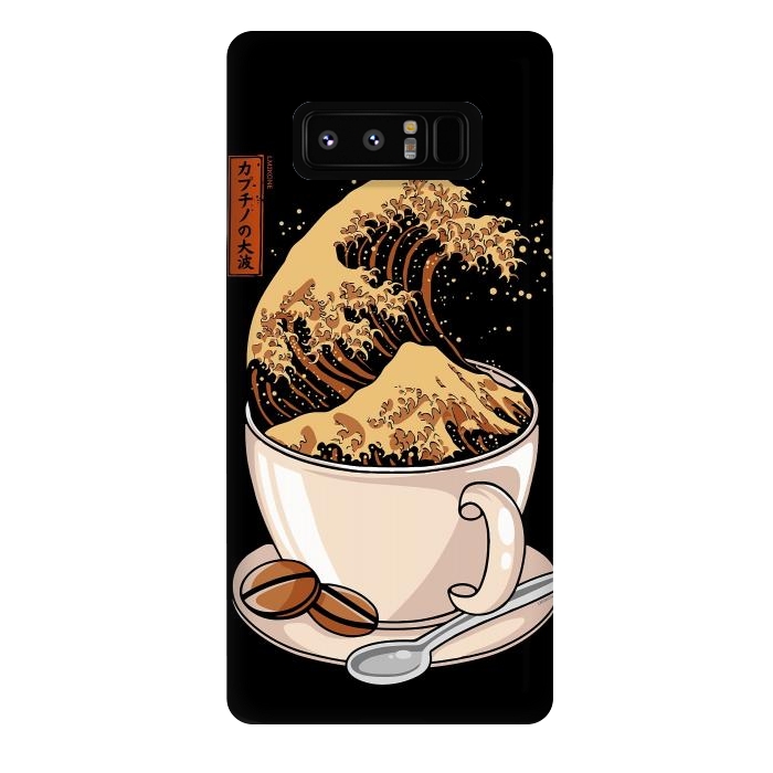 Galaxy Note 8 StrongFit The Great Wave of Cappuccino by LM2Kone