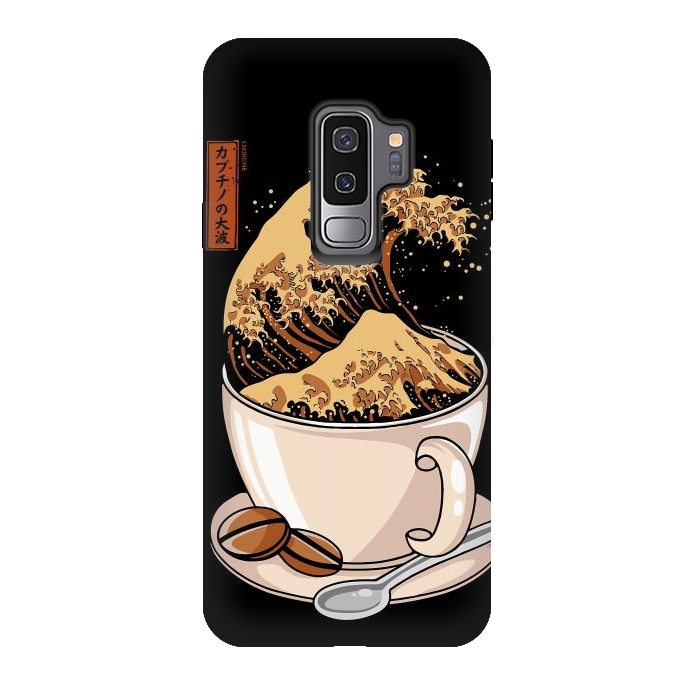 Galaxy S9 plus StrongFit The Great Wave of Cappuccino by LM2Kone