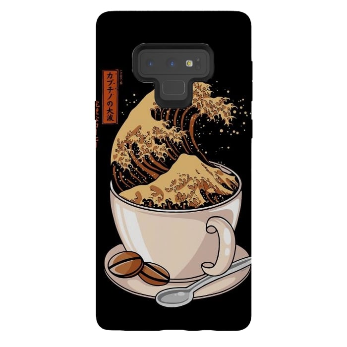 Galaxy Note 9 StrongFit The Great Wave of Cappuccino by LM2Kone