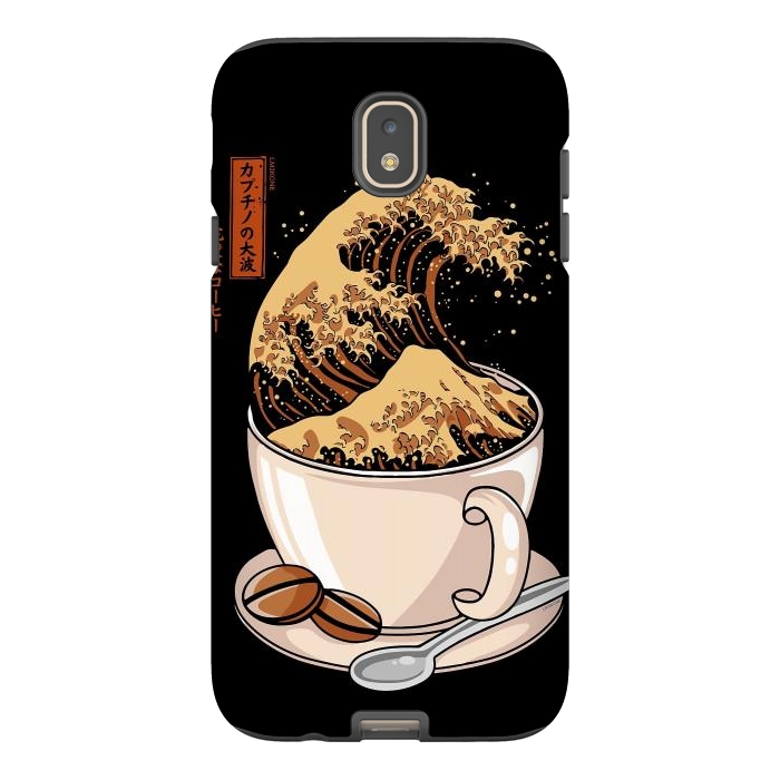 Galaxy J7 StrongFit The Great Wave of Cappuccino by LM2Kone