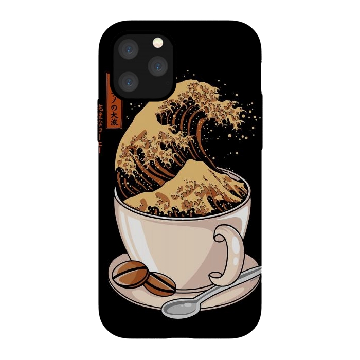 iPhone 11 Pro StrongFit The Great Wave of Cappuccino by LM2Kone
