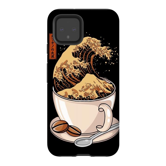 Pixel 4 StrongFit The Great Wave of Cappuccino by LM2Kone