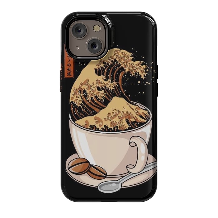 iPhone 14 StrongFit The Great Wave of Cappuccino by LM2Kone