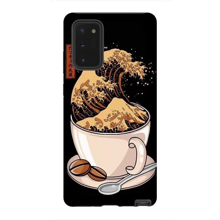 Galaxy Note 20 StrongFit The Great Wave of Cappuccino by LM2Kone