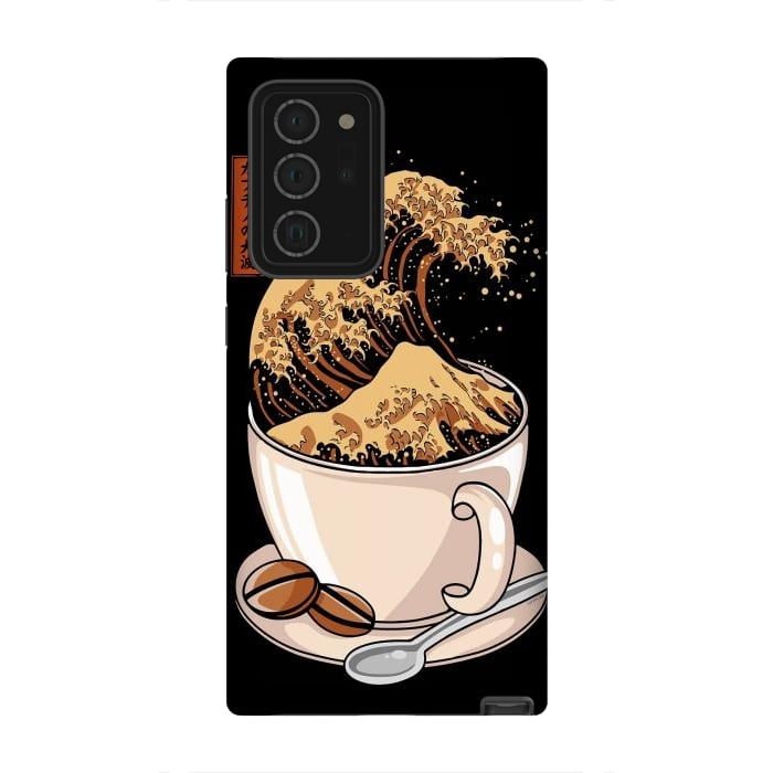Galaxy Note 20 Ultra StrongFit The Great Wave of Cappuccino by LM2Kone