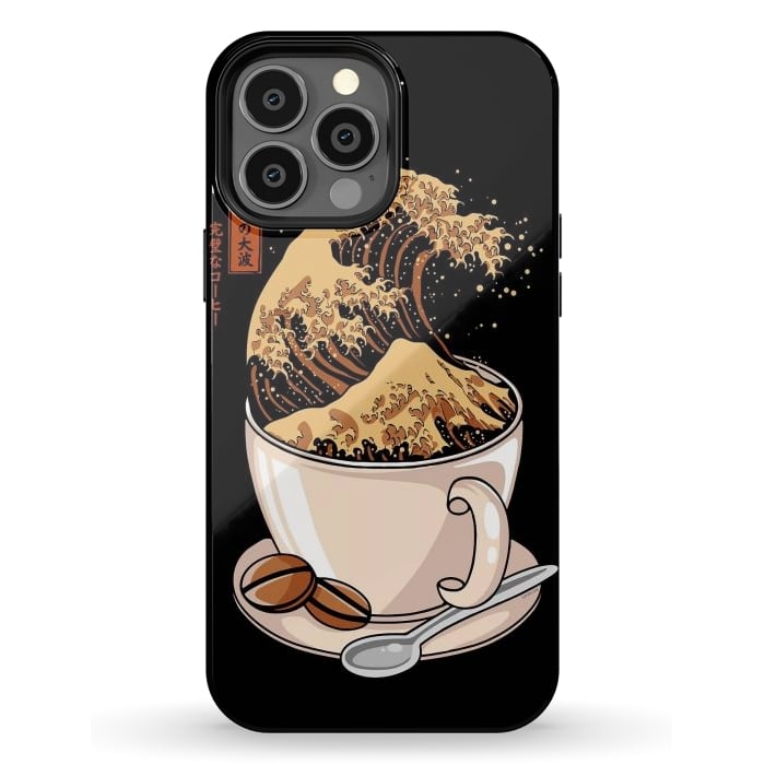 iPhone 13 Pro Max StrongFit The Great Wave of Cappuccino by LM2Kone