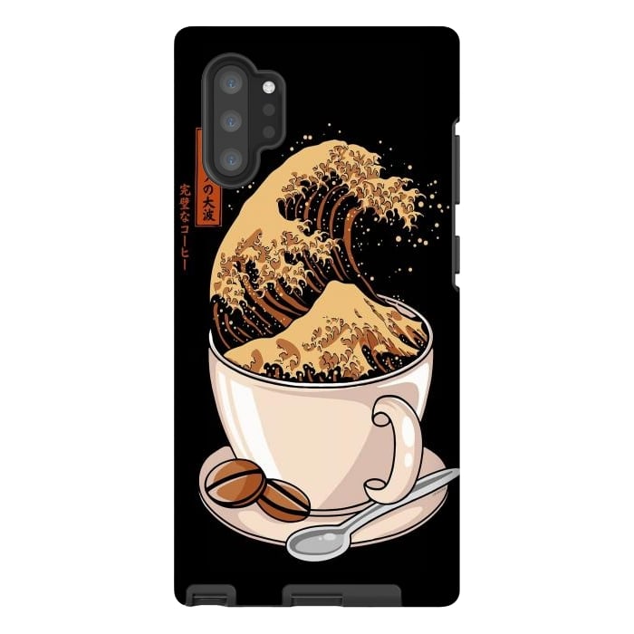 Galaxy Note 10 plus StrongFit The Great Wave of Cappuccino by LM2Kone