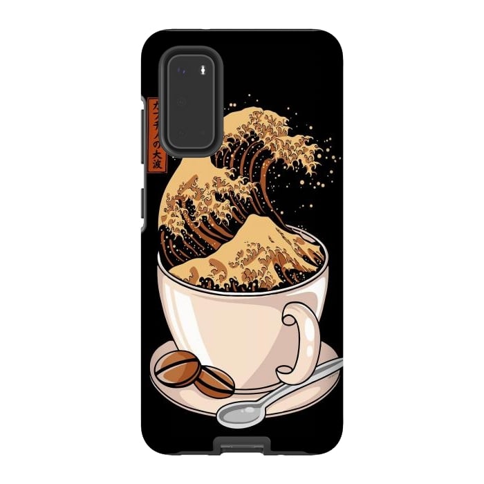Galaxy S20 StrongFit The Great Wave of Cappuccino by LM2Kone