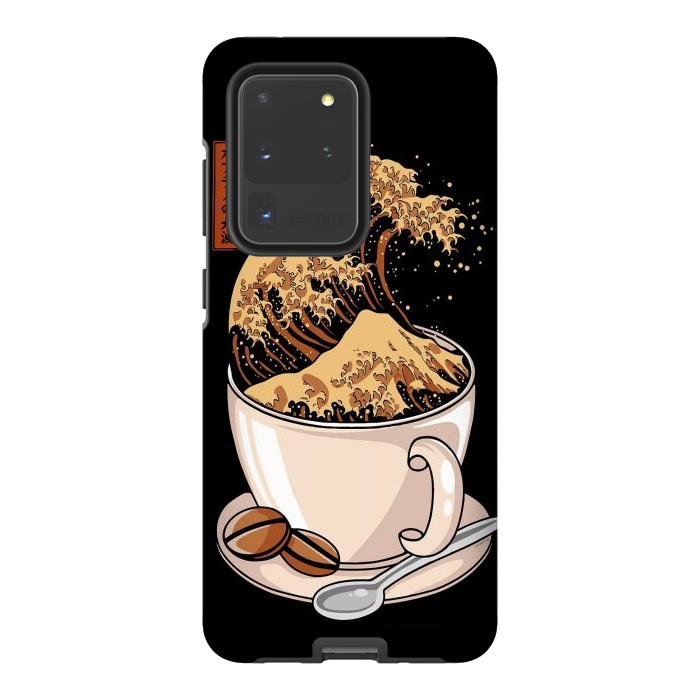 Galaxy S20 Ultra StrongFit The Great Wave of Cappuccino by LM2Kone