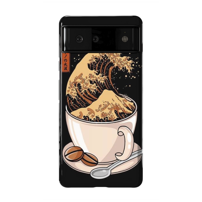 Pixel 6 StrongFit The Great Wave of Cappuccino by LM2Kone