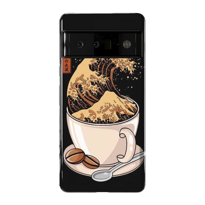 Pixel 6 Pro StrongFit The Great Wave of Cappuccino by LM2Kone