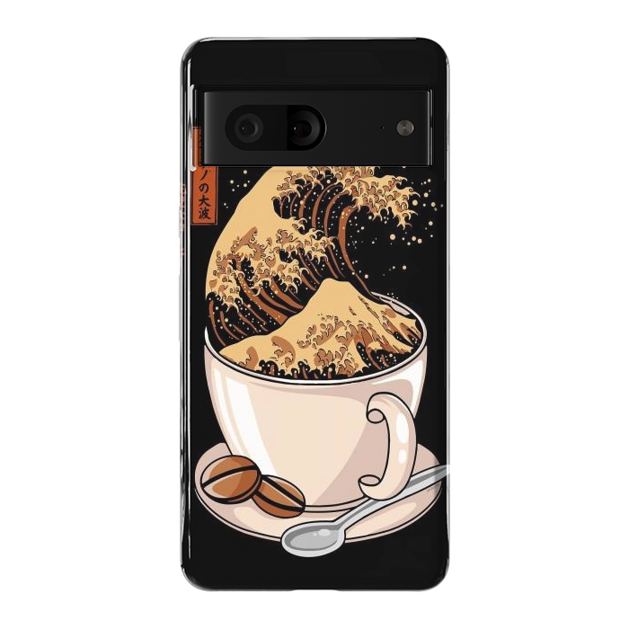 Pixel 7 StrongFit The Great Wave of Cappuccino by LM2Kone