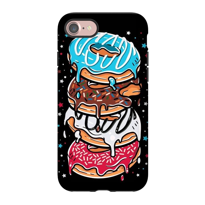 iPhone 7 StrongFit Stack of Multi-colored Donuts by LM2Kone