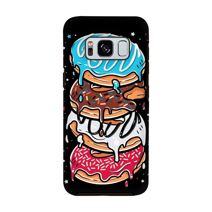 Galaxy S8 StrongFit Stack of Multi-colored Donuts by LM2Kone