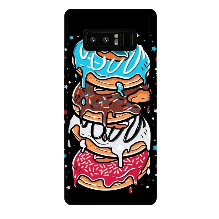 Galaxy Note 8 StrongFit Stack of Multi-colored Donuts by LM2Kone