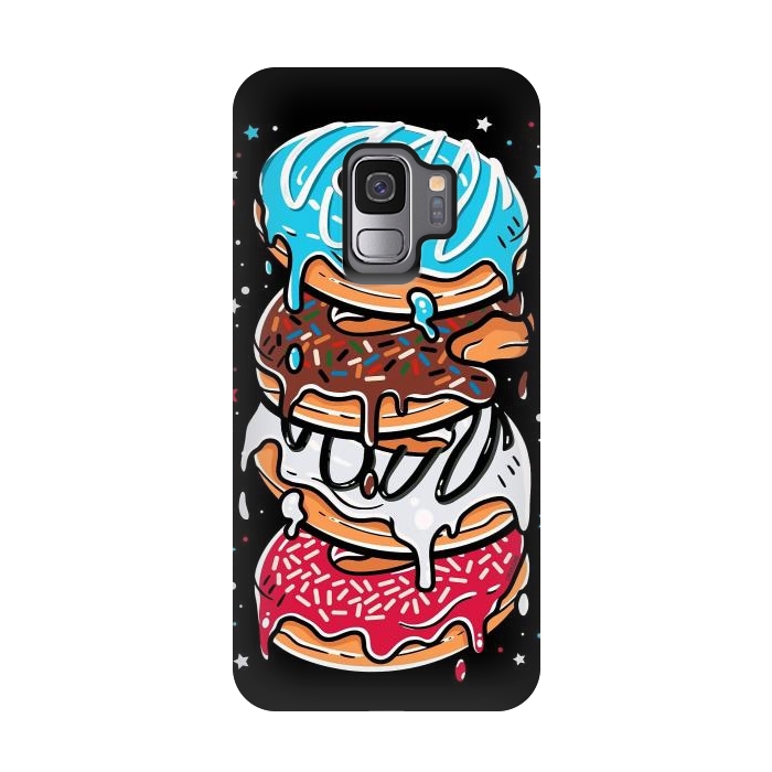 Galaxy S9 StrongFit Stack of Multi-colored Donuts by LM2Kone
