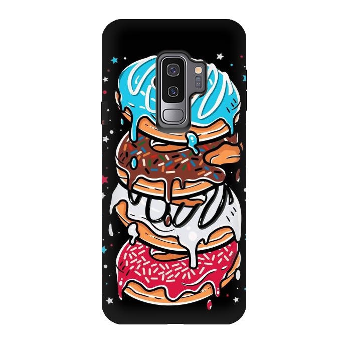 Galaxy S9 plus StrongFit Stack of Multi-colored Donuts by LM2Kone