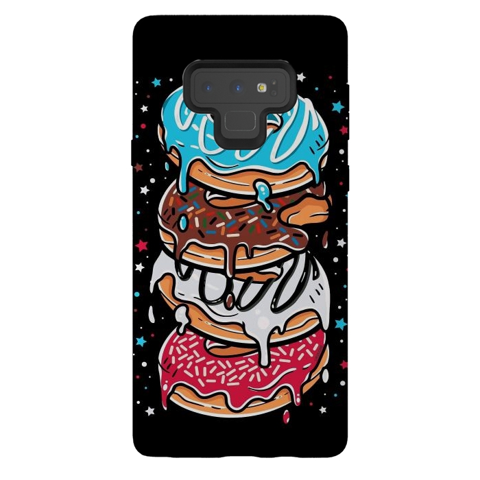 Galaxy Note 9 StrongFit Stack of Multi-colored Donuts by LM2Kone