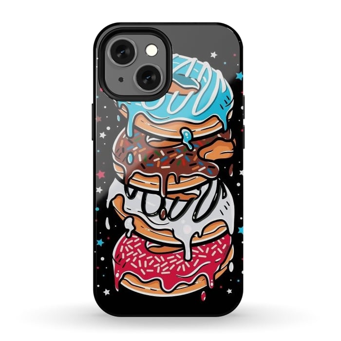 iPhone 12 mini StrongFit Stack of Multi-colored Donuts by LM2Kone