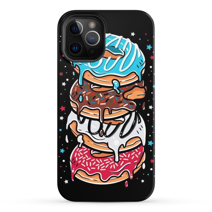 iPhone 12 Pro StrongFit Stack of Multi-colored Donuts by LM2Kone