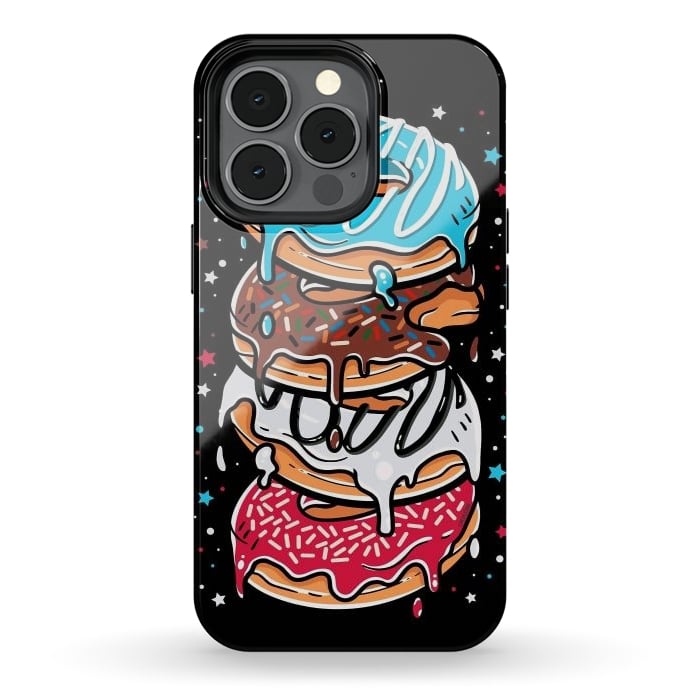 iPhone 13 pro StrongFit Stack of Multi-colored Donuts by LM2Kone