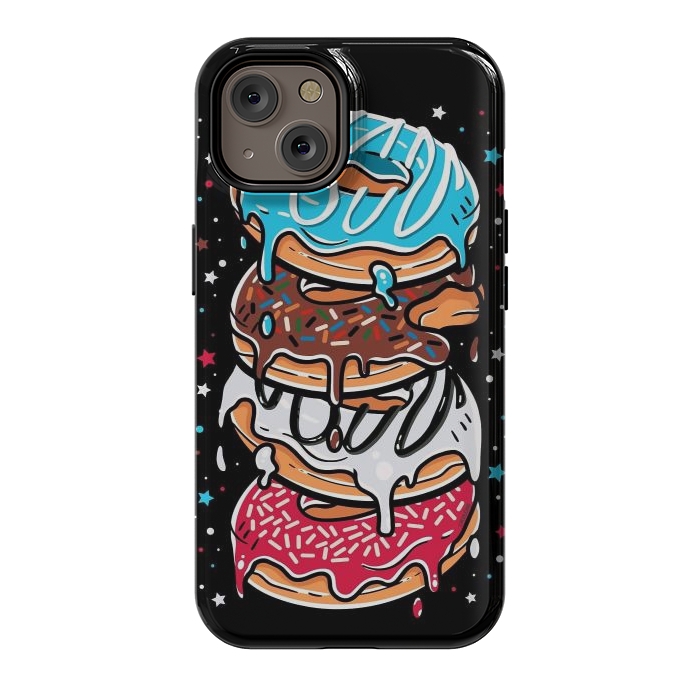 iPhone 14 StrongFit Stack of Multi-colored Donuts by LM2Kone