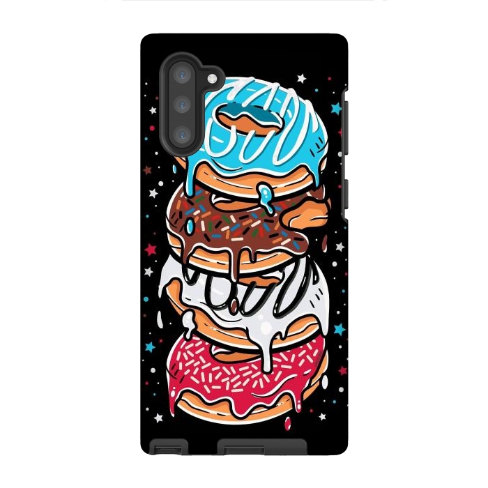 Galaxy Note 10 StrongFit Stack of Multi-colored Donuts by LM2Kone