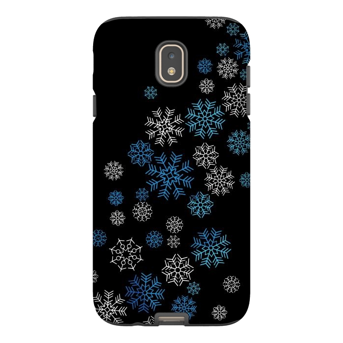 Galaxy J7 StrongFit Christmas Blue Snow Pattern by LM2Kone