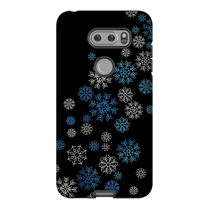 V30 StrongFit Christmas Blue Snow Pattern by LM2Kone