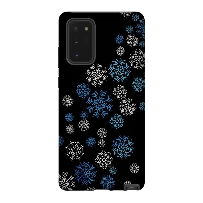 Galaxy Note 20 StrongFit Christmas Blue Snow Pattern by LM2Kone