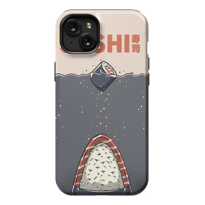iPhone 15 Plus StrongFit SUSHI Shark by LM2Kone