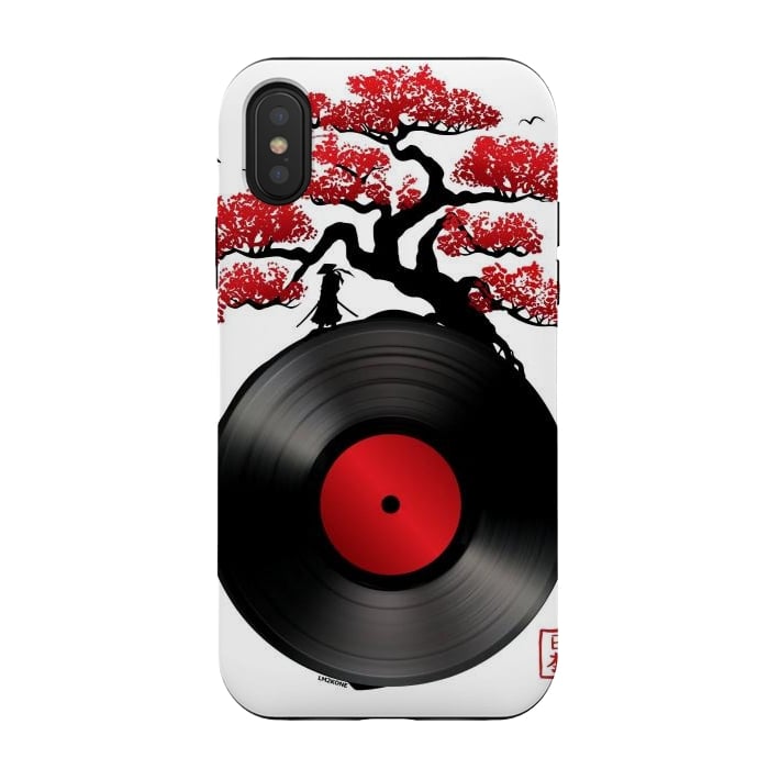 iPhone Xs / X StrongFit Japanese Music Vinyl by LM2Kone