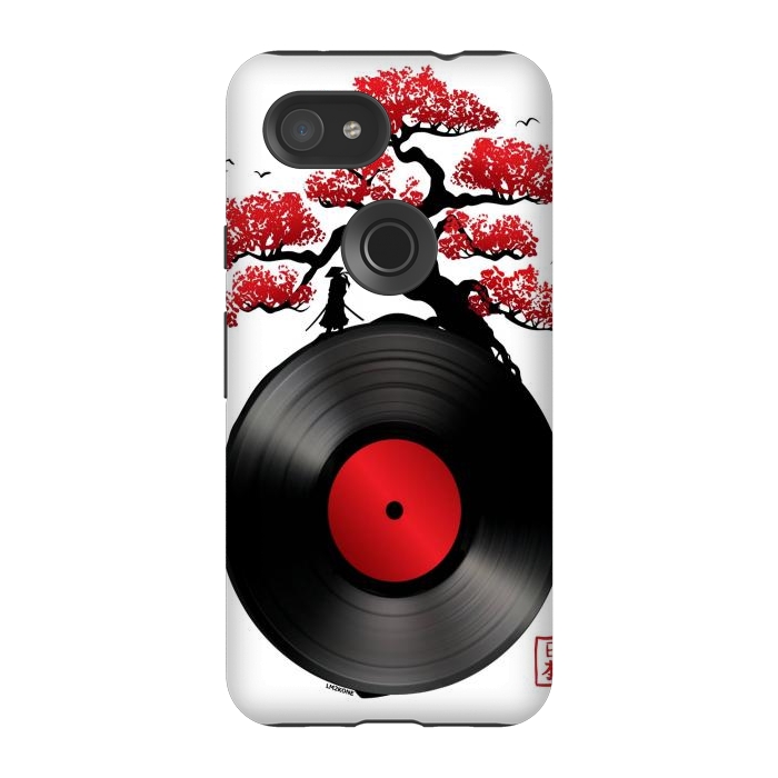 Pixel 3A StrongFit Japanese Music Vinyl by LM2Kone
