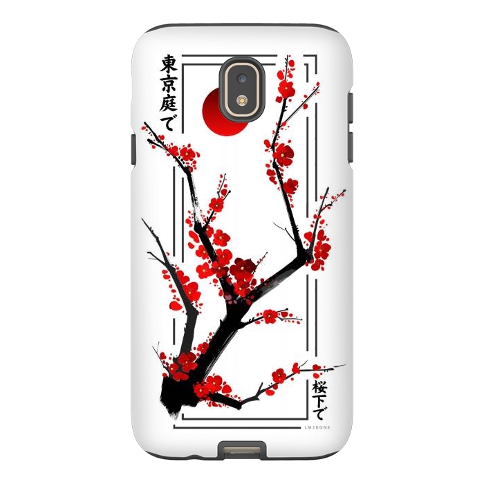 Galaxy J7 StrongFit Modern Cherry Blossom - Black by LM2Kone