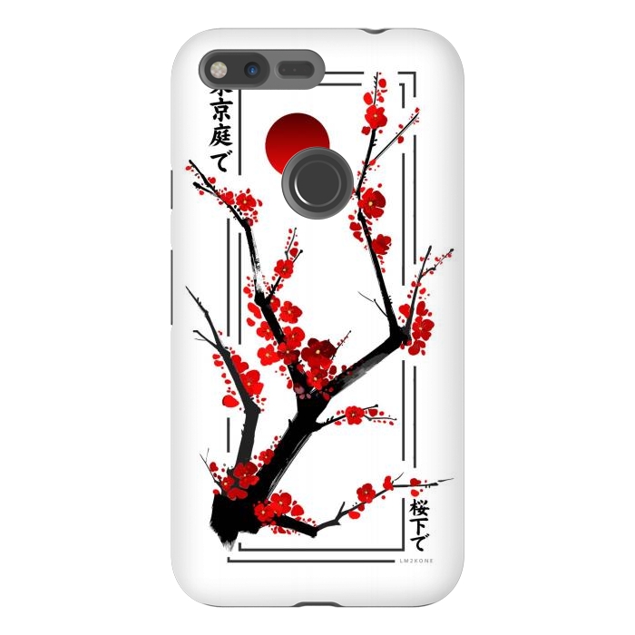 Pixel XL StrongFit Modern Cherry Blossom - Black by LM2Kone