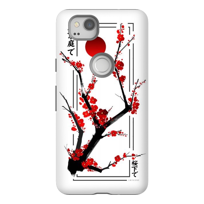 Pixel 2 StrongFit Modern Cherry Blossom - Black by LM2Kone