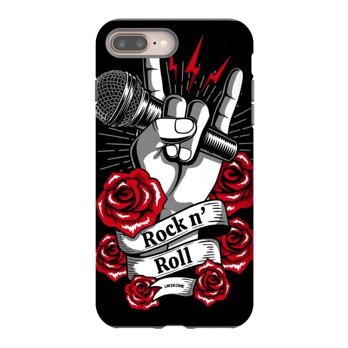 iPhone 7 plus StrongFit Rock N Roll - Metal Roses by LM2Kone