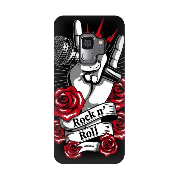 Galaxy S9 StrongFit Rock N Roll - Metal Roses by LM2Kone