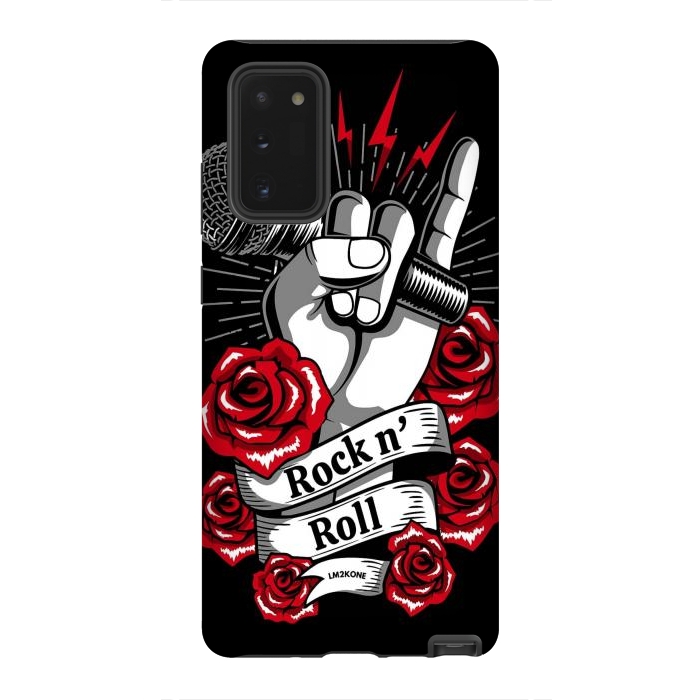 Galaxy Note 20 StrongFit Rock N Roll - Metal Roses by LM2Kone