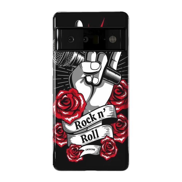Pixel 6 Pro StrongFit Rock N Roll - Metal Roses by LM2Kone