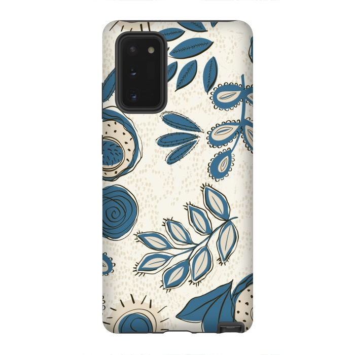 Galaxy Note 20 StrongFit Modern Floral by Tiny Thistle Studio