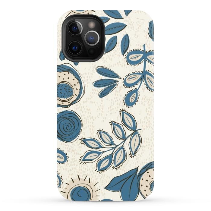 iPhone 12 Pro Max StrongFit Modern Floral by Tiny Thistle Studio