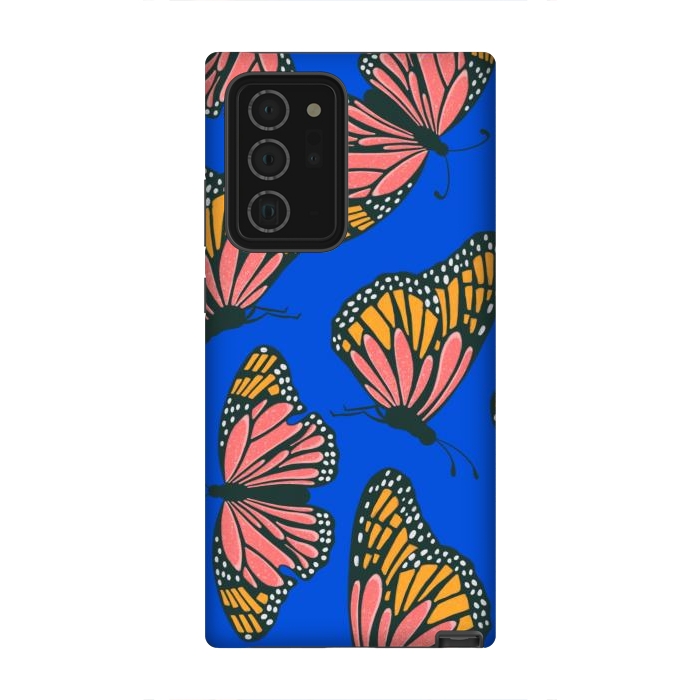 Galaxy Note 20 Ultra StrongFit Bright Butterflies by Tiny Thistle Studio