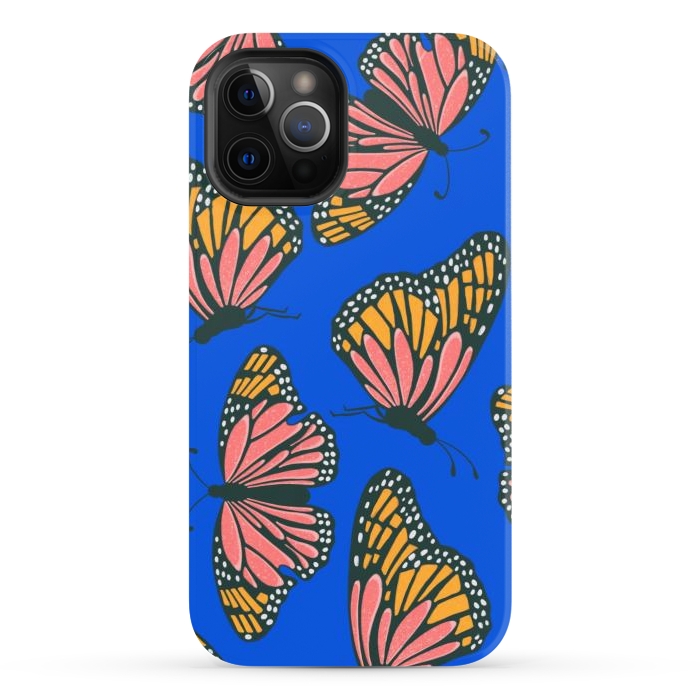 iPhone 12 Pro Max StrongFit Bright Butterflies by Tiny Thistle Studio