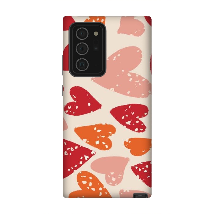 Galaxy Note 20 Ultra StrongFit Big Hearts by Tiny Thistle Studio
