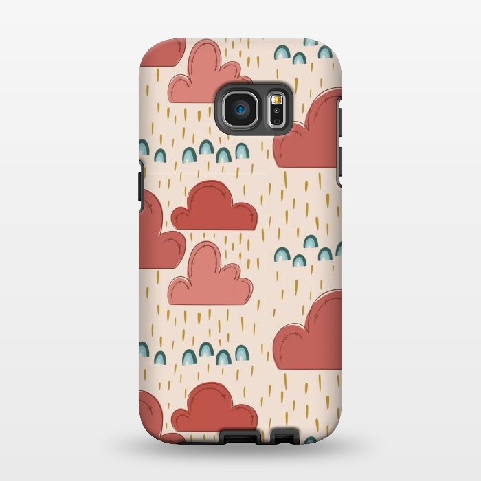 Galaxy S7 EDGE StrongFit Rainbows & Clouds by Tiny Thistle Studio