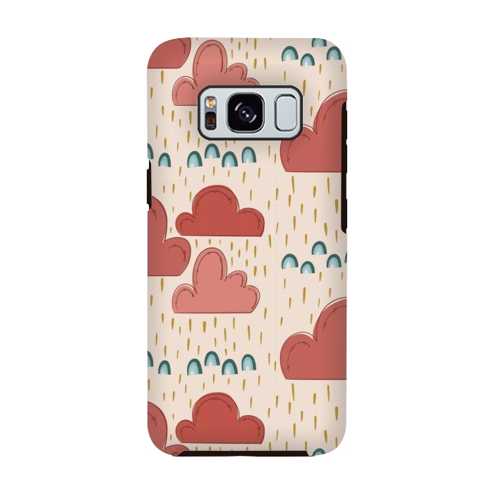 Galaxy S8 StrongFit Rainbows & Clouds by Tiny Thistle Studio