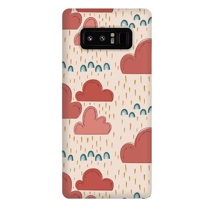 Galaxy Note 8 StrongFit Rainbows & Clouds by Tiny Thistle Studio